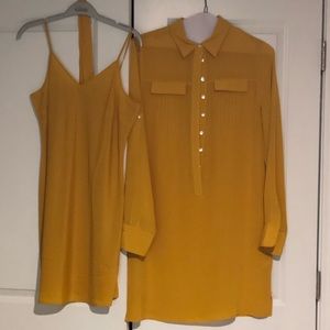 Dress w liner and belt